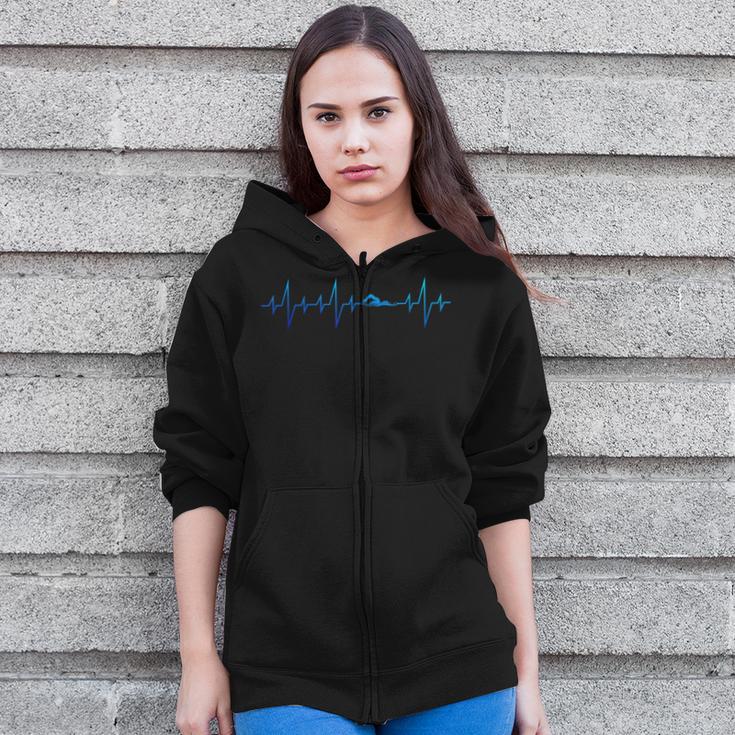 Sports Swimming Club Hobby Swimmer Heartbeat Swimming Zip Up Hoodie Sports Swimming Club Hobby Swimmer Heartbeat Swimming Zip Up Hoodie