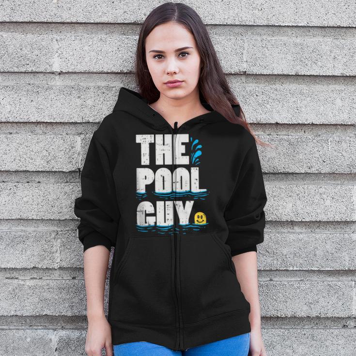 Summer Pool Guy Swimming Pool Boy Zip Up Hoodie