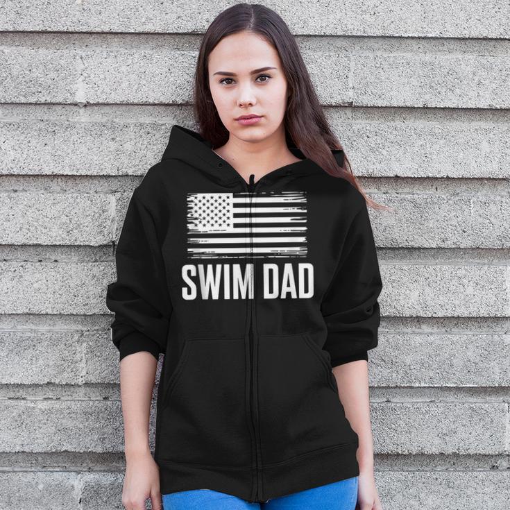 Swim Dad Art For Dad Father Men Swim Team Dad Swimming Coach Zip Up Hoodie Swim Dad Art For Dad Father Men Swim Team Dad Swimming Coach Zip Up Hoodie