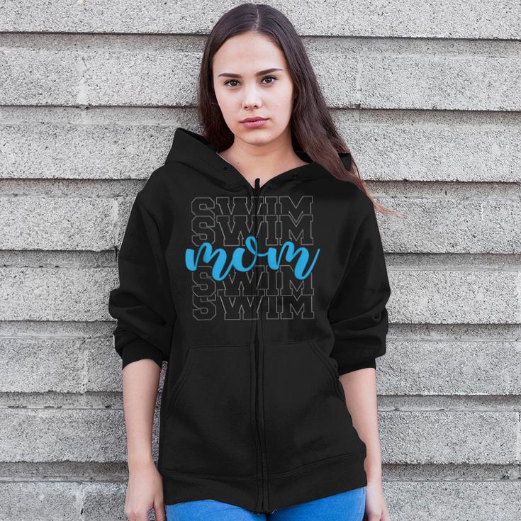 Swim Mom For Mothers Swimming Zip Up Hoodie Swim Mom For Mothers Swimming Zip Up Hoodie