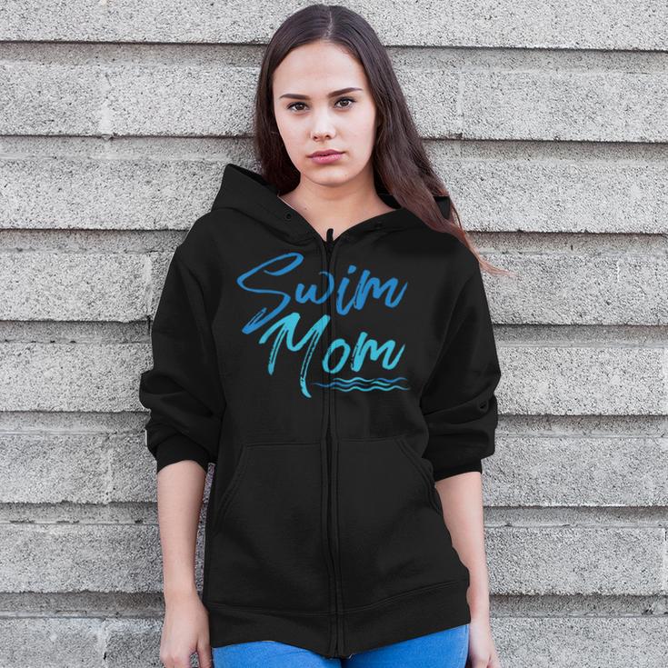 Swim Mom Swimming Cute Zip Up Hoodie