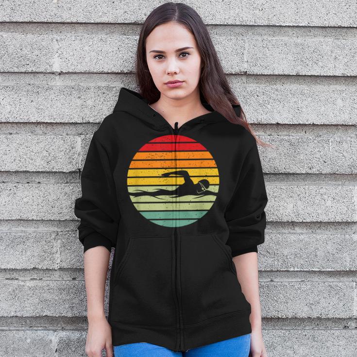 Swimming & Water Sport Vintage For Swimmers & Swim Coaches Zip Up Hoodie Swimming & Water Sport Vintage For Swimmers & Swim Coaches Zip Up Hoodie
