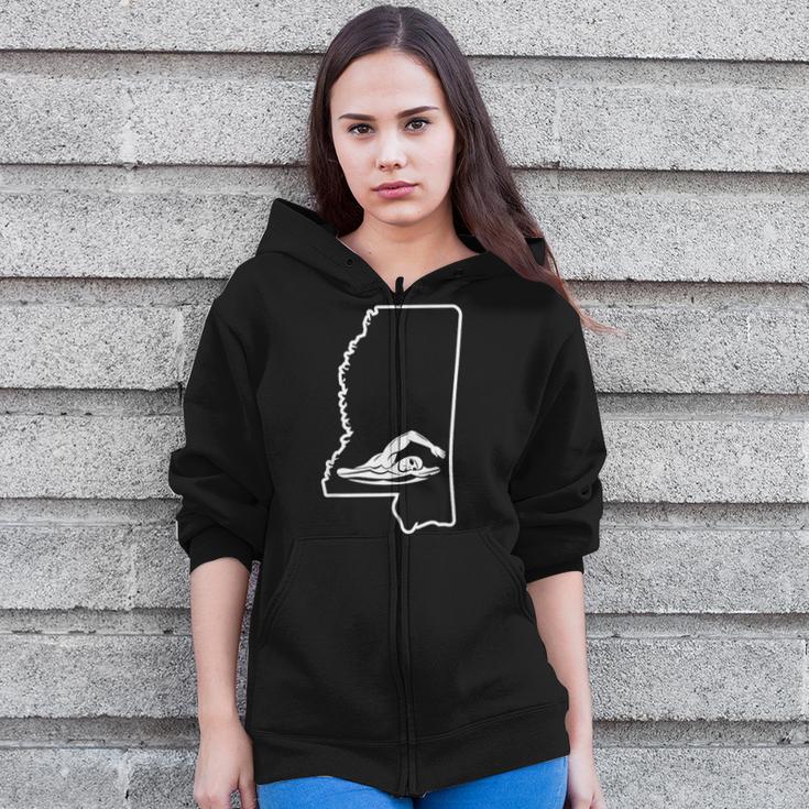 Swimming Apparel Mississippi Swimmer Training Zip Up Hoodie