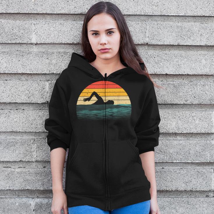 Swimming Art For Men Women Swim Coach Rescue Swimmer Zip Up Hoodie Swimming Art For Men Women Swim Coach Rescue Swimmer Zip Up Hoodie