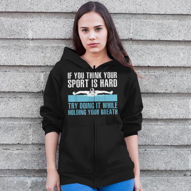 Swimming Art For Men Women Swimmer Swim Coach Training Zip Up Hoodie Swimming Art For Men Women Swimmer Swim Coach Training Zip Up Hoodie