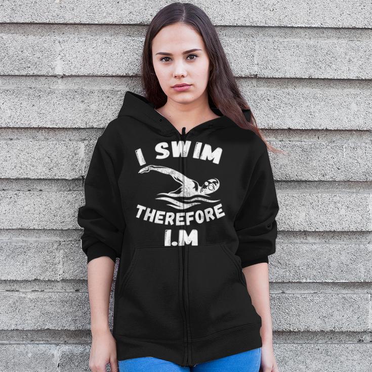 Swimming Competitive Freestyle Swim For Swimmer Zip Up Hoodie Swimming Competitive Freestyle Swim For Swimmer Zip Up Hoodie