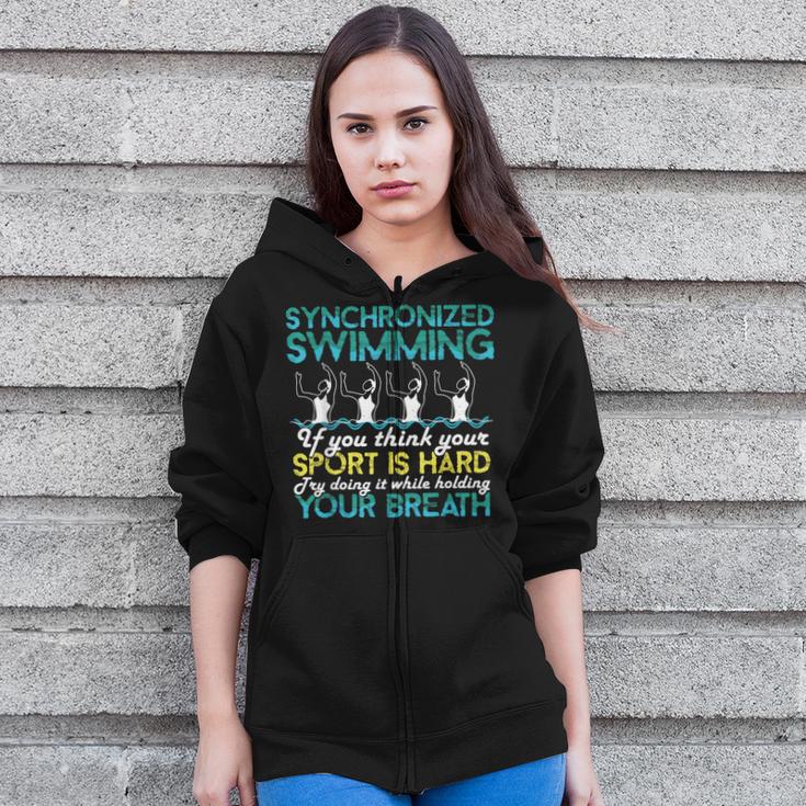 Synchronized Swimming Shirt Synchro Swimmer Artistic Zip Up Hoodie Synchronized Swimming Shirt Synchro Swimmer Artistic Zip Up Hoodie