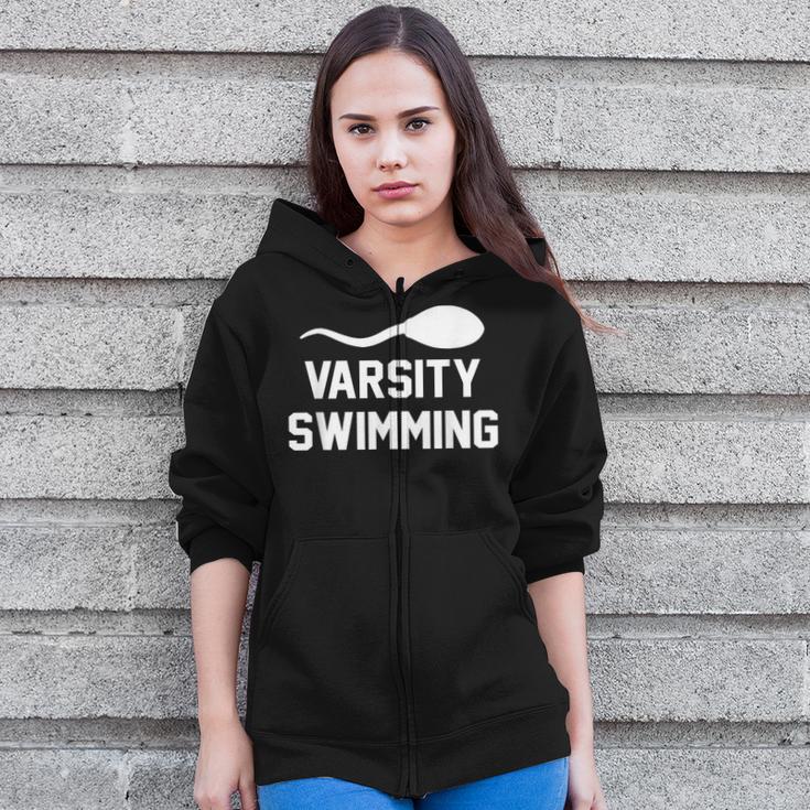 Varsity Swimming For Men Women Zip Up Hoodie Varsity Swimming For Men Women Zip Up Hoodie