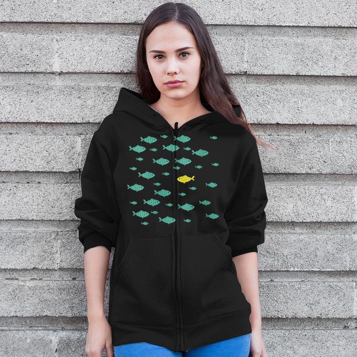 Women's Swimming Against The Current Motivational Inspiration Zip Up Hoodie Women's Swimming Against The Current Motivational Inspiration Zip Up Hoodie