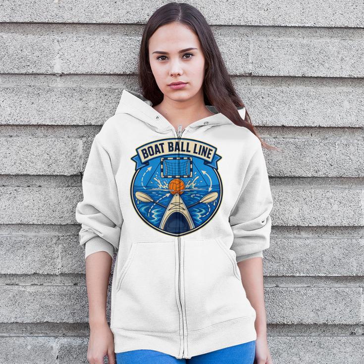 Boat Ball LINE Kayak Polo Canoe Team Raglan Baseball Tee Zip Up Hoodie