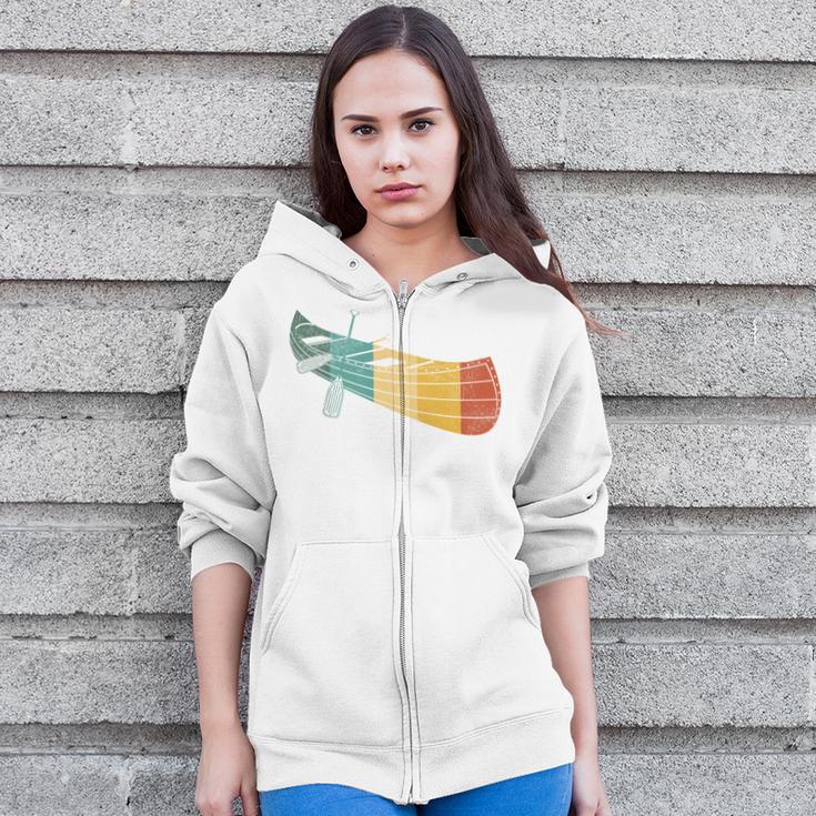 Canoe Canoeing Retro Vintage Zip Up Hoodie Canoe Canoeing Retro Vintage Zip Up Hoodie