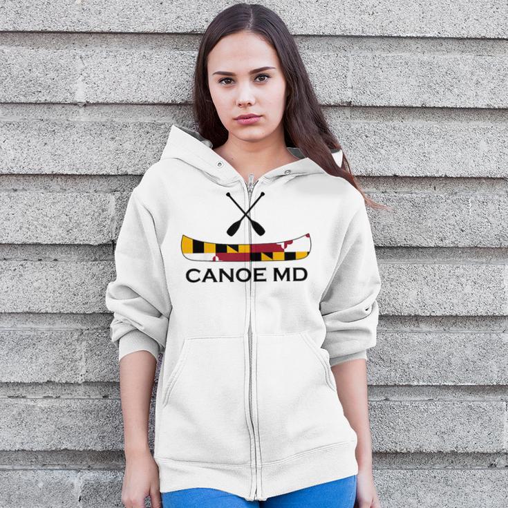 Canoe Maryland Raglan Baseball Tee Zip Up Hoodie Canoe Maryland Raglan Baseball Tee Zip Up Hoodie