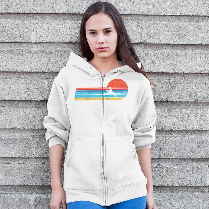 Canoes-Rowing Canoe-Rower Canoeing-Canoeist Vintage Canoes Raglan Baseball Tee Zip Up Hoodie