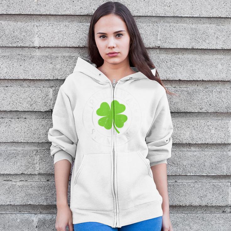 Irish I Was Swimming Shamrock St Patrick's Day Swimmer Zip Up Hoodie Irish I Was Swimming Shamrock St Patrick's Day Swimmer Zip Up Hoodie