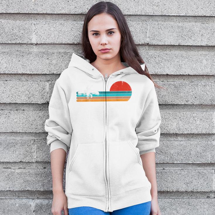 Paddling Canoe Retro Vintage For Canoeists And Paddle Zip Up Hoodie