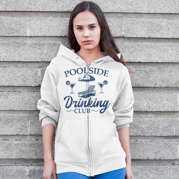 Pool Adult Poolside Drinking Club Summer Swimming Pool Party Zip Up Hoodie Pool Adult Poolside Drinking Club Summer Swimming Pool Party Zip Up Hoodie