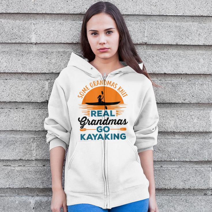 Real Grandmas Go Kayaking Yak Kayak Women Canoe Kayaker Zip Up Hoodie Real Grandmas Go Kayaking Yak Kayak Women Canoe Kayaker Zip Up Hoodie