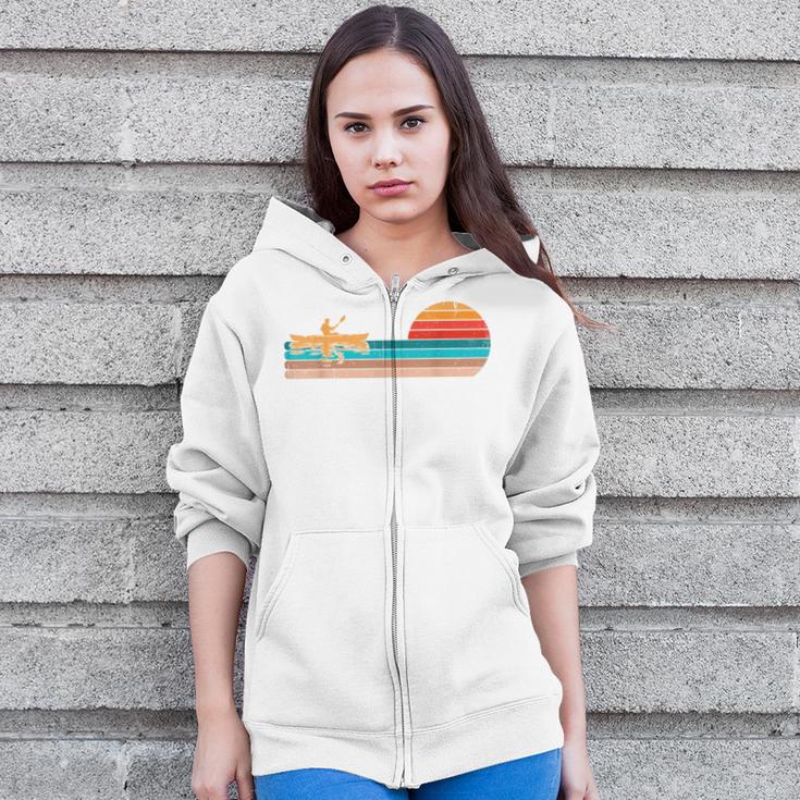 Retro Vintage For Canoeists And Paddle Zip Up Hoodie