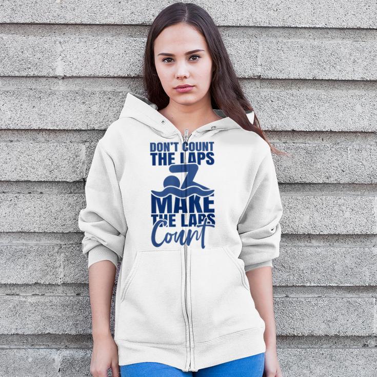 Swimmer Saying Swimming Motivation Professional Swimmer Zip Up Hoodie