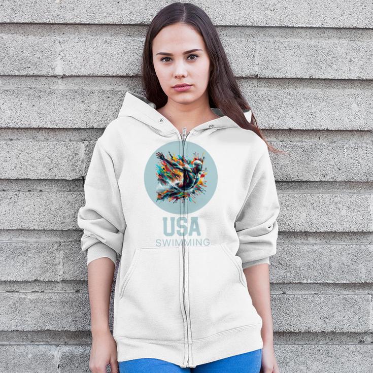 SWIMMING SPORT COMPETITIVE SWIM Zip Up Hoodie SWIMMING SPORT COMPETITIVE SWIM Zip Up Hoodie