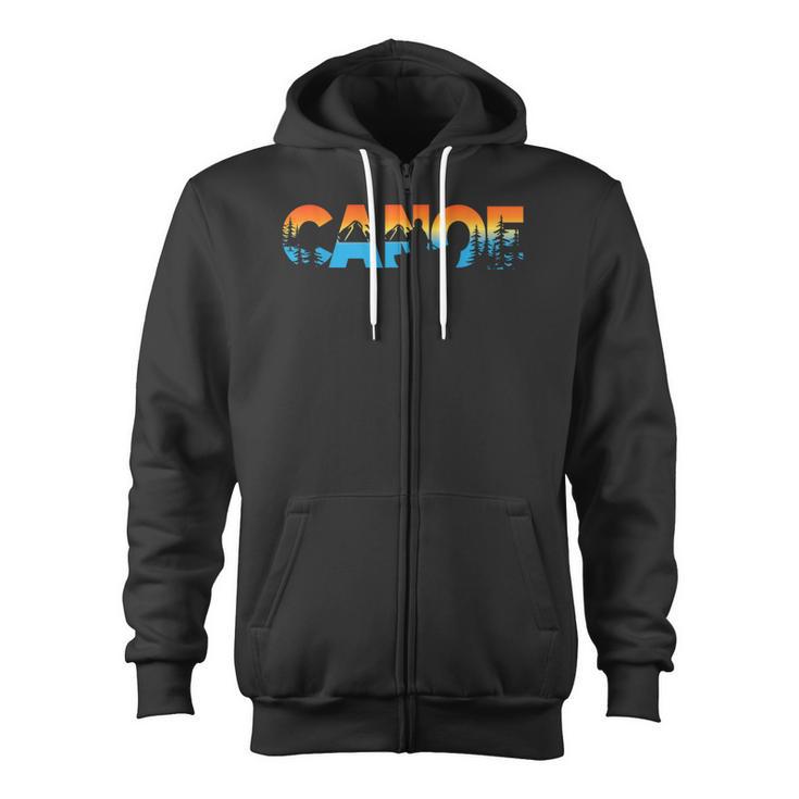 Canoe Canoeing Retro Canoe Zip Up Hoodie