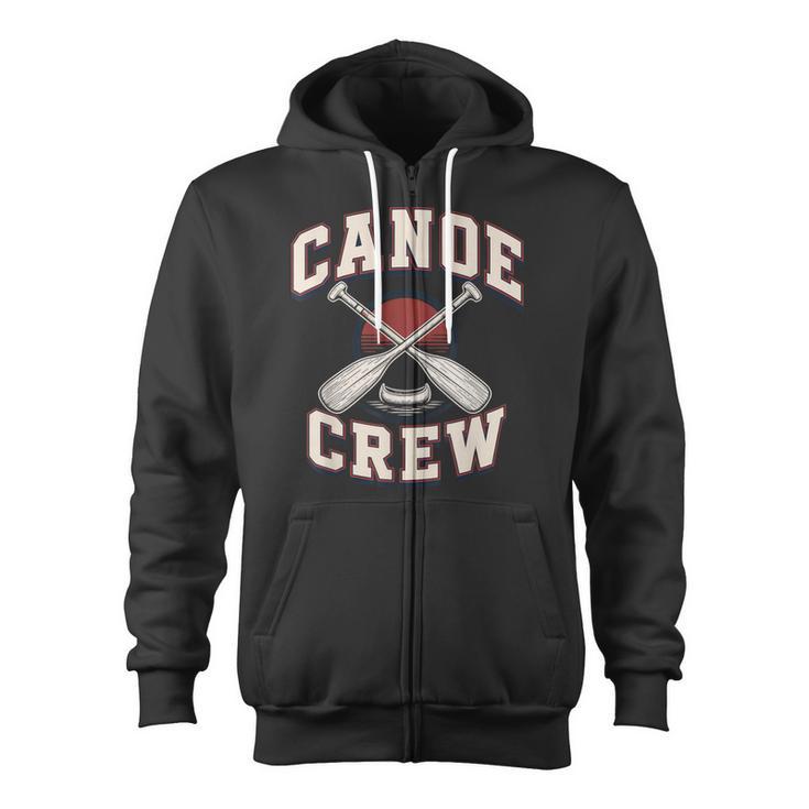 Canoe Crew Paddling Team Retro Graphic Zip Up Hoodie