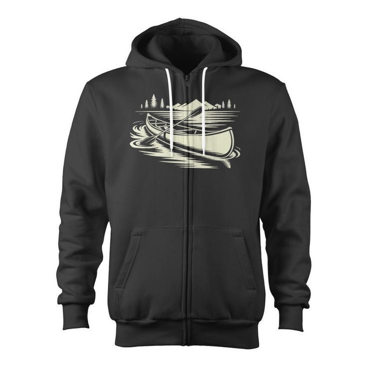 Canoe Tripper Loading Portage Pack First Light Zip Up Hoodie
