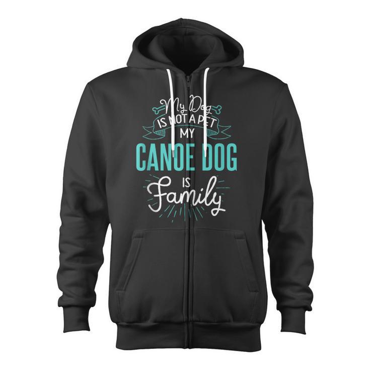 Cute Canoe Dog Shirt Family Dog For Women Men Sleeveless Zip Up Hoodie