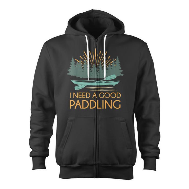 Kayaking Outdoor Water Sports Canoeing Paddle Kayak Zip Up Hoodie
