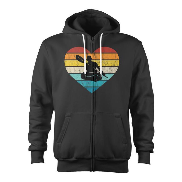 I Love Canoeing Water Sports Canoe Tour Paddling Canadian Zip Up Hoodie