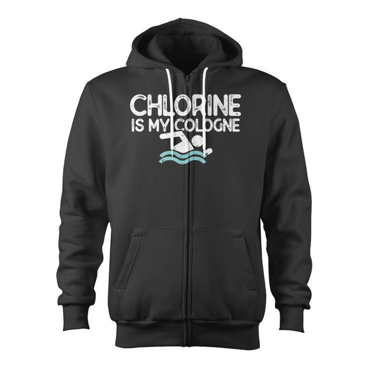 Men Swimming Saying Swimmer Zip Up Hoodie