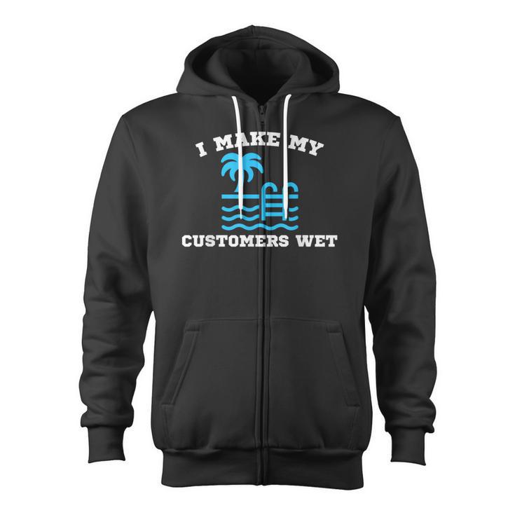 Pool Boy For Swimming Pool Service Guy Zip Up Hoodie