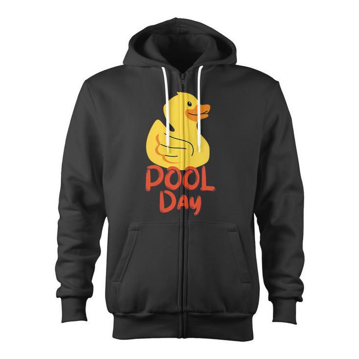 Pool Swimming Day Zip Up Hoodie