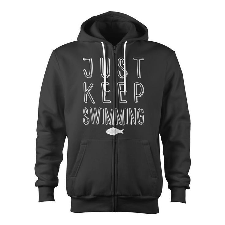 Pretty Fish Just Keep Swimming Zip Up Hoodie