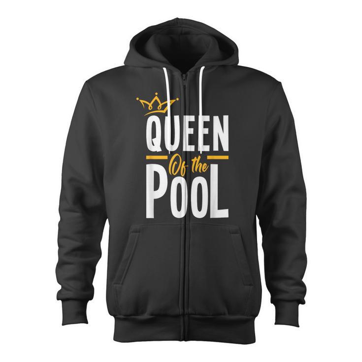 Queen Of The Pool Swimmers Swimming Swimmer Zip Up Hoodie