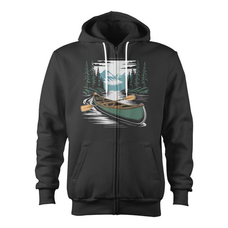 Solo Canoe Tourer Who Knows Every Rapid Campsite Portage Zip Up Hoodie