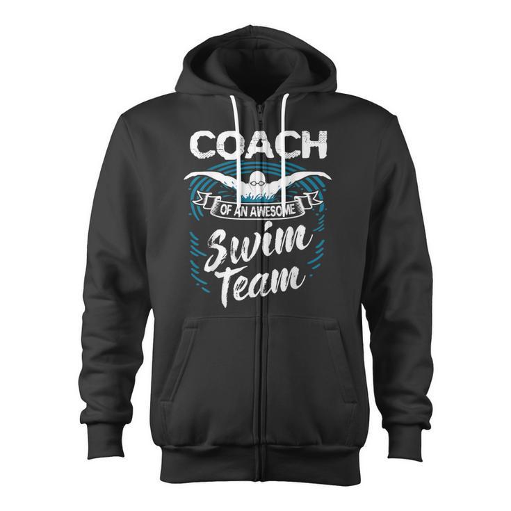 Swim Coach Professional Instructor Swimming Lesson Sport Zip Up Hoodie