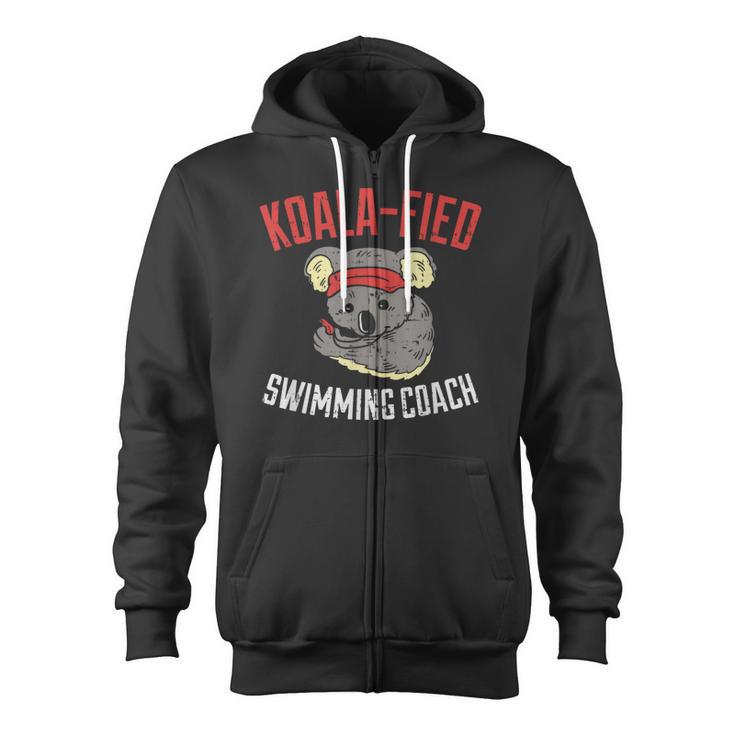 Swim Coach Saying Cute Swimming Coach Appreciation Zip Up Hoodie