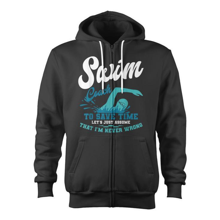 Swim Coach Swimming Lesson Sport Professional Instructor Zip Up Hoodie, trending gift