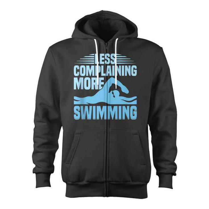 Swim Coach Swim Training Swimming Sport Zip Up Hoodie