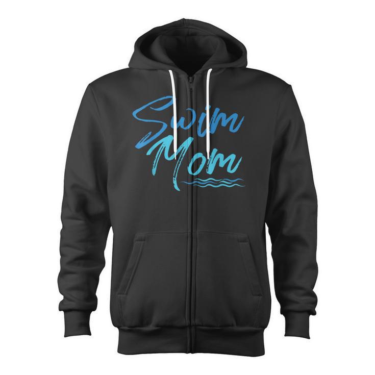 Swim Mom Swimming Cute Zip Up Hoodie