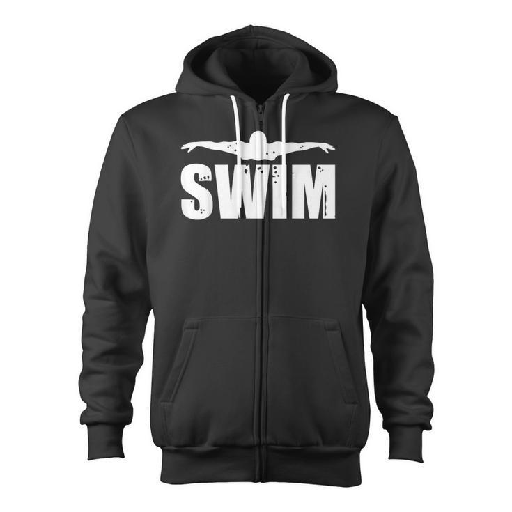 Swim Sports Swimming Water Athletic Swimmer Zip Up Hoodie