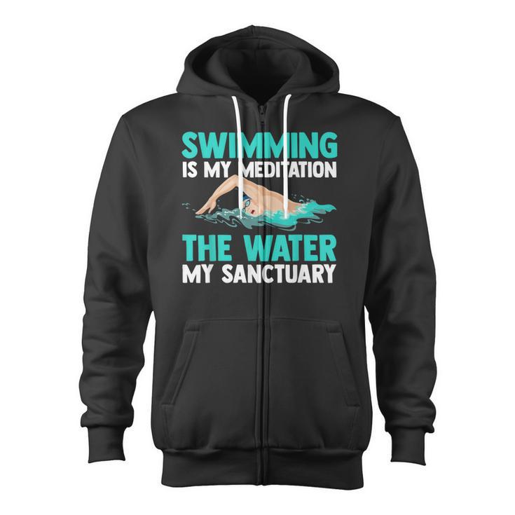 Swim Swimmers Swimming Zip Up Hoodie