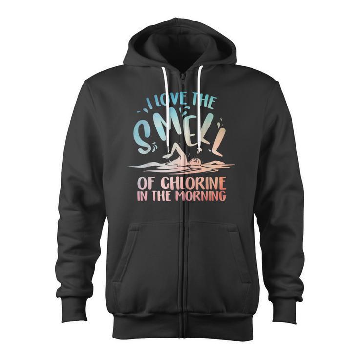 Swimmer Art For Men Women Swim Team Coach Swimming Zip Up Hoodie