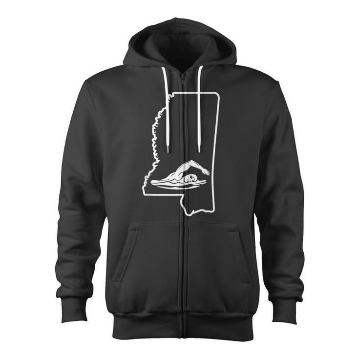 Swimming Apparel Mississippi Swimmer Training Zip Up Hoodie