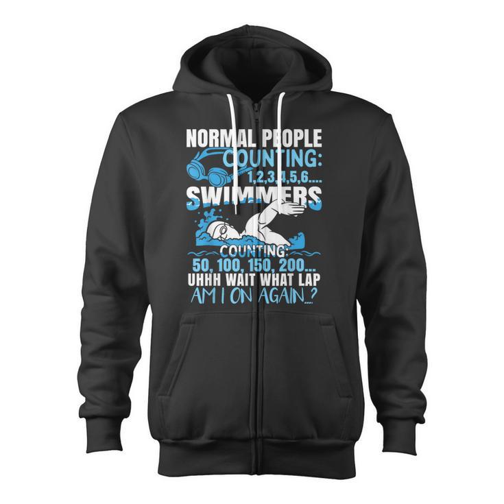 Swimming Humor Swim Zip Up Hoodie