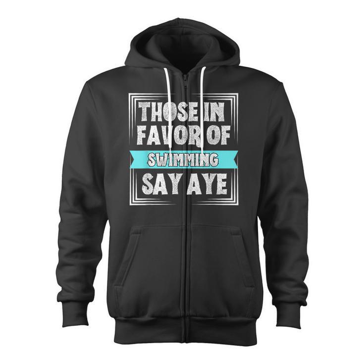 Swimming Swim Swimmer Zip Up Hoodie