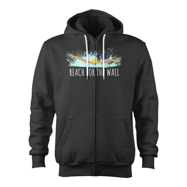 Swimming Swim Team Gear For a Swimmer Quote Saying Zip Up Hoodie