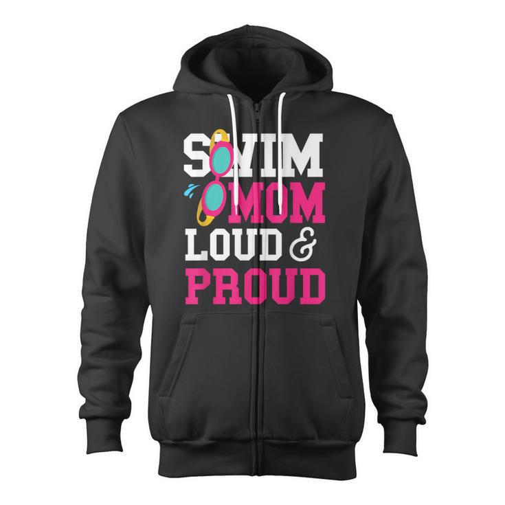 Swimming Swimmer Swim Mom Zip Up Hoodie