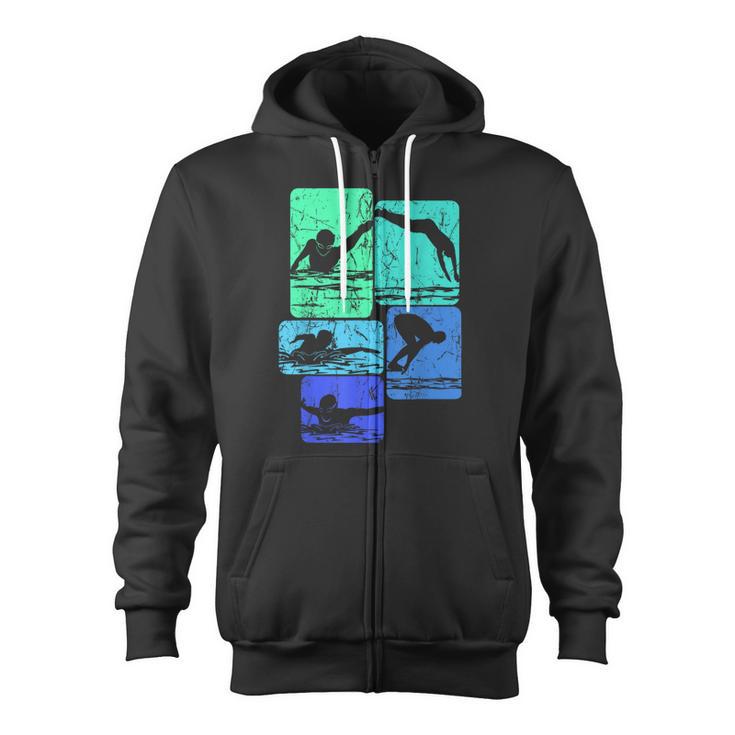 Swimming Swimmers Zip Up Hoodie